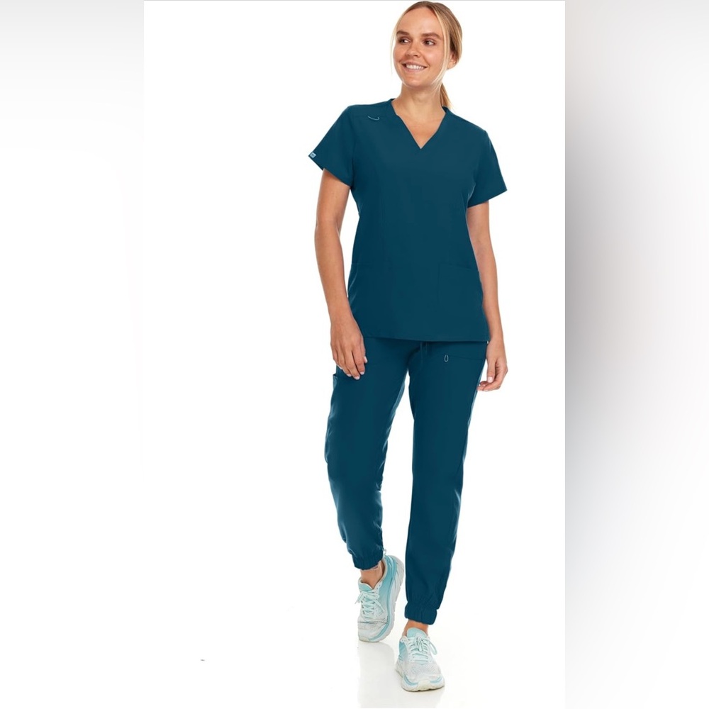NWT Hey + Womens size medium dark teal scrub set